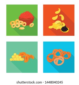 Isolated object of taste and seasonin icon. Collection of taste and organic stock vector illustration.