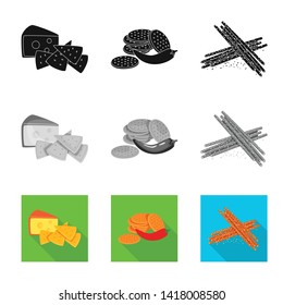 Isolated object of taste and seasonin symbol. Collection of taste and organic   vector icon for stock.