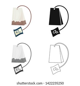 Isolated object of tea and bag  sign. Collection of tea and citrus  stock symbol for web.