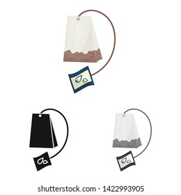 Isolated object of tea and bag  symbol. Collection of tea and citrus  stock symbol for web.