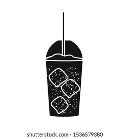 Isolated object of tea and matcha logo. Graphic of matcha in glass vector icon for Stock.