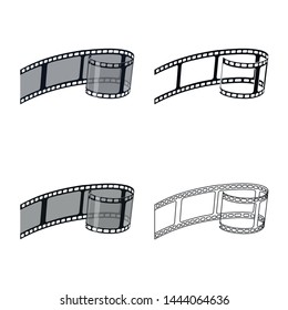 Isolated object of television and filming icon. Set of television and viewing vector icon for stock.