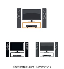 Isolated object of television and filming logo. Set of television and viewing stock vector illustration.