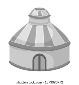 Isolated object of tent and dome sign. Collection of tent and park stock symbol for web.