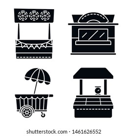 Isolated object of tent and urban symbol. Collection of tent and stand stock symbol for web.