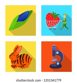Isolated object of test and synthetic icon. Collection of test and laboratory vector icon for stock.