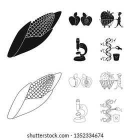 Isolated object of test and synthetic icon. Set of test and laboratory stock symbol for web.