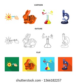 Isolated object of test and synthetic icon. Collection of test and laboratory stock symbol for web.