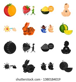 Isolated object of test and synthetic icon. Set of test and laboratory vector icon for stock.
