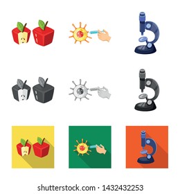 Isolated object of test and synthetic icon. Collection of test and laboratory vector icon for stock.