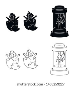 Isolated object of test and synthetic icon. Collection of test and laboratory stock symbol for web.