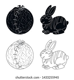 Isolated object of test and synthetic icon. Set of test and laboratory stock symbol for web.