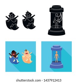 Isolated object of test and synthetic icon. Set of test and laboratory stock symbol for web.