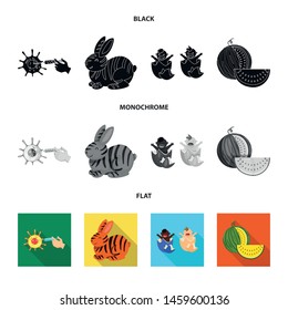 Isolated object of test and synthetic icon. Collection of test and laboratory stock vector illustration.