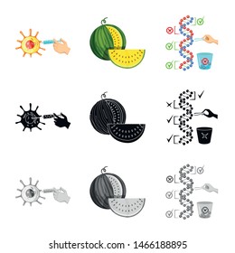 Isolated object of test and synthetic icon. Collection of test and laboratory stock symbol for web.