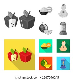 Isolated object of test and synthetic logo. Set of test and laboratory stock vector illustration.