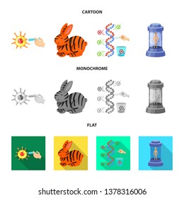 Isolated object of test and synthetic logo. Set of test and laboratory stock vector illustration.