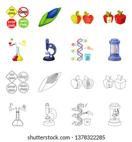 Isolated object of test and synthetic logo. Collection of test and laboratory stock symbol for web.