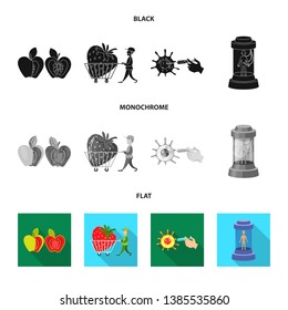 Isolated object of test and synthetic logo. Collection of test and laboratory vector icon for stock.