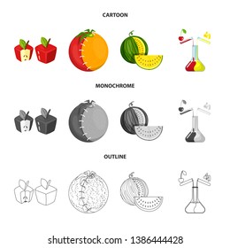 Isolated object of test and synthetic logo. Collection of test and laboratory stock vector illustration.