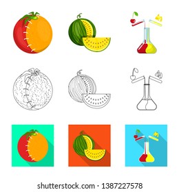 Isolated object of test and synthetic logo. Collection of test and laboratory vector icon for stock.