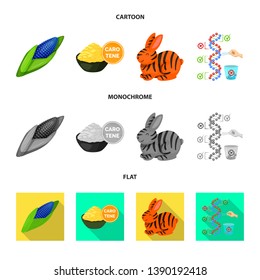 Isolated object of test and synthetic logo. Collection of test and laboratory stock vector illustration.