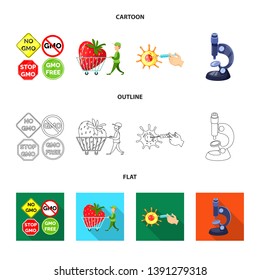 Isolated object of test and synthetic logo. Collection of test and laboratory stock vector illustration.