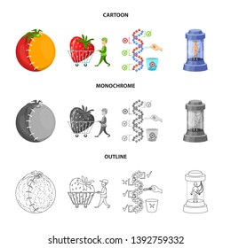 Isolated object of test and synthetic logo. Set of test and laboratory vector icon for stock.