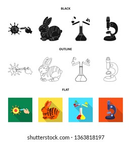 Isolated object of test and synthetic sign. Set of test and laboratory vector icon for stock.