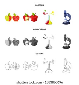 Isolated object of test and synthetic sign. Collection of test and laboratory vector icon for stock.