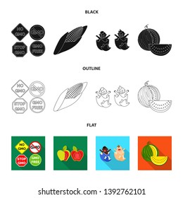 Isolated object of test and synthetic sign. Collection of test and laboratory stock vector illustration.