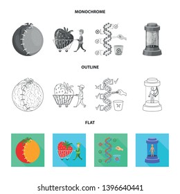 Isolated object  test and synthetic sign. Collection  test and laboratory vector icon for stock.