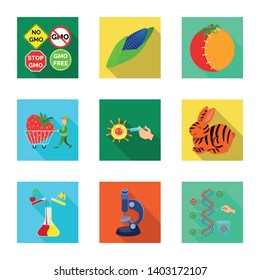 Isolated object of test and synthetic sign. Collection of test and laboratory vector icon for stock.