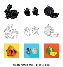 Isolated object of test and synthetic sign. Collection of test and laboratory stock vector illustration.