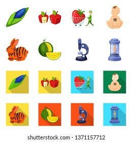 Isolated object of test and synthetic symbol. Collection of test and laboratory stock symbol for web.