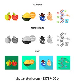 Isolated object of test and synthetic symbol. Set of test and laboratory stock vector illustration.