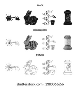 Isolated object of test and synthetic symbol. Collection of test and laboratory stock vector illustration.