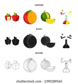 Isolated object of test and synthetic symbol. Collection of test and laboratory vector icon for stock.