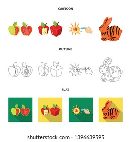 Isolated object  test and synthetic symbol. Set  test and laboratory stock symbol for web.