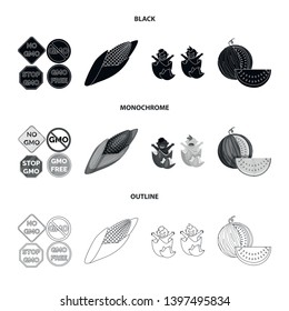 Isolated object  test and synthetic symbol. Set  test and laboratory stock vector illustration.
