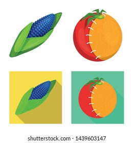 Isolated object of test and synthetic symbol. Set of test and laboratory stock vector illustration.