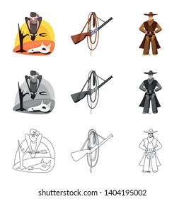 Isolated object of texas and history logo. Collection of texas and culture stock vector illustration.