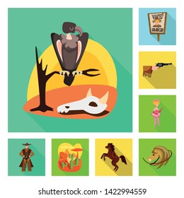 Isolated object of texas and history logo. Collection of texas and culture vector icon for stock.