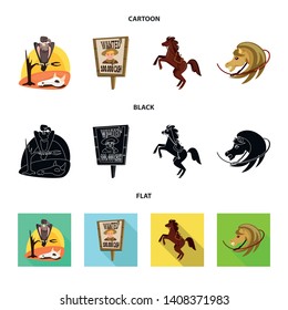 Isolated object of texas and history sign. Collection of texas and culture vector icon for stock.