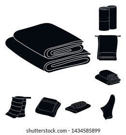 Isolated object of textile and household symbol. Set of textile and beach stock vector illustration.