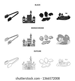 Isolated object of texture  and frozen  icon. Set of texture  and transparent  stock vector illustration.