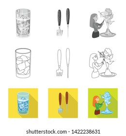Isolated object of texture  and frozen  icon. Set of texture  and transparent  stock symbol for web.