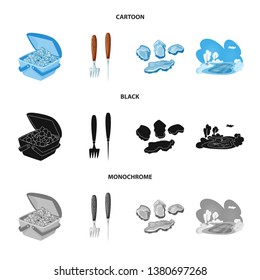 Isolated object of texture  and frozen  logo. Collection of texture  and transparent  stock vector illustration.