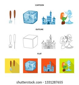 Isolated object of texture  and frozen  sign. Set of texture  and transparent  stock vector illustration.