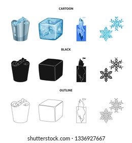 Isolated object of texture  and frozen  sign. Collection of texture  and transparent  stock symbol for web.